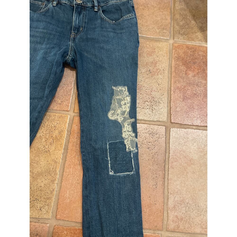 Lauren Ralph Lauren Women's Embellished Mid-Rise Jeans Blue size 4 - Picture 6 of 8